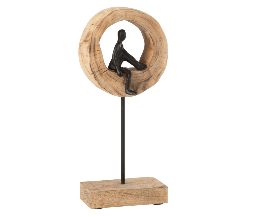 20803 figuur denk laag zwart Figuur denk ring laag zwart
