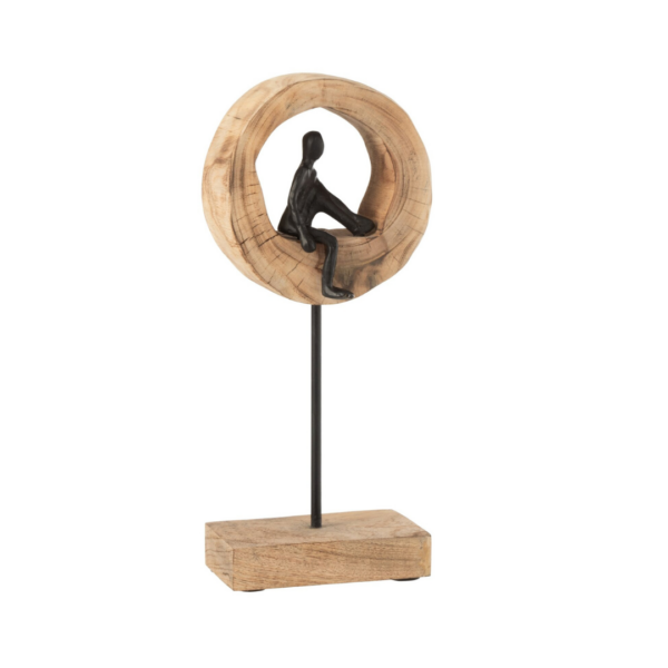 Figuur denk ring laag zwart