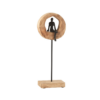 Figuur denk ring hoog zwart