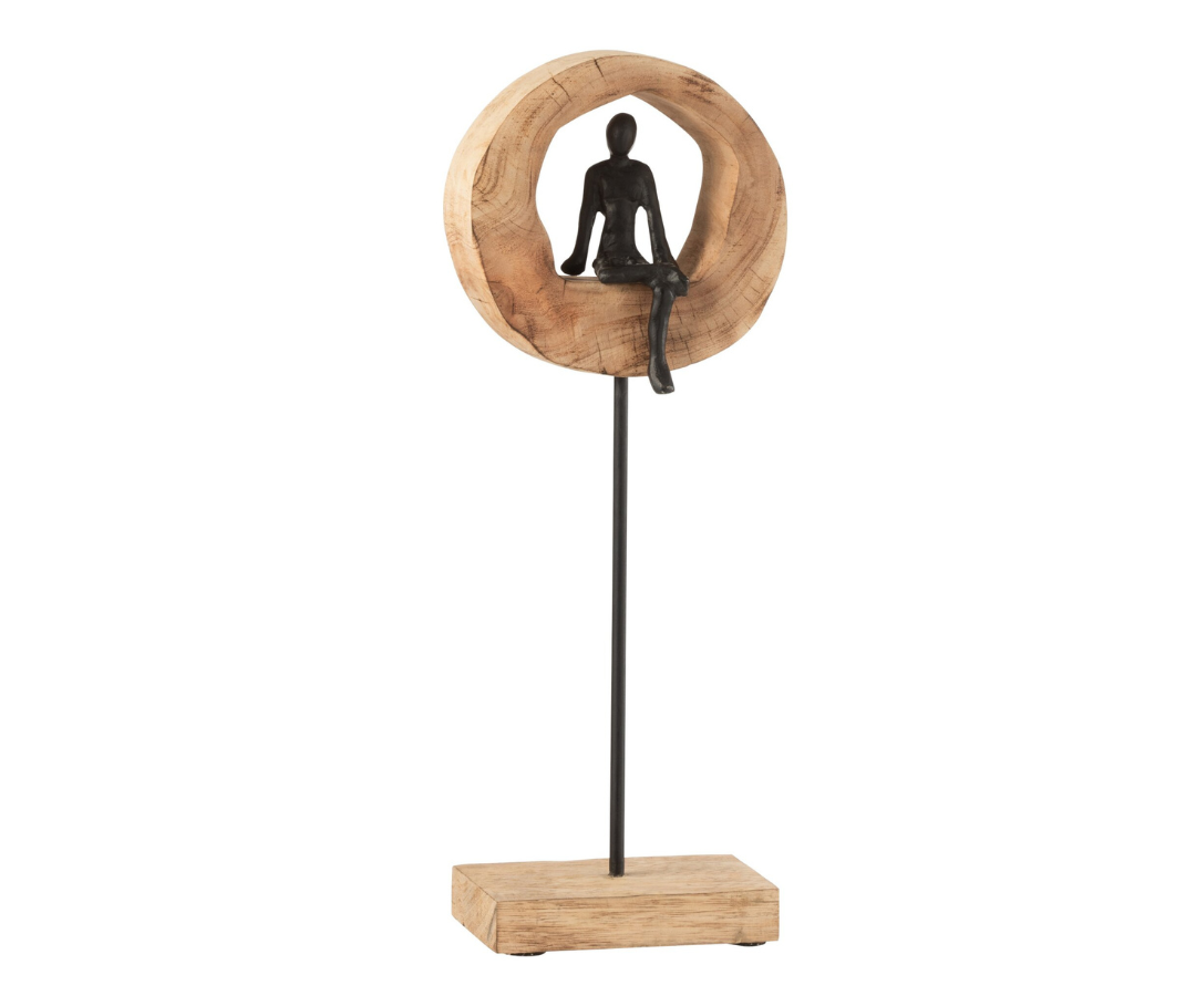 20804 Figuur denk ring hoog zwart Figuur denk ring hoog zwart