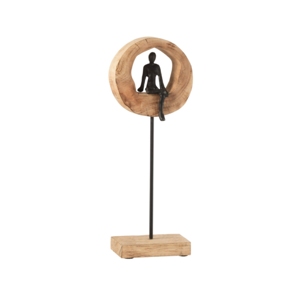 Figuur denk ring hoog zwart