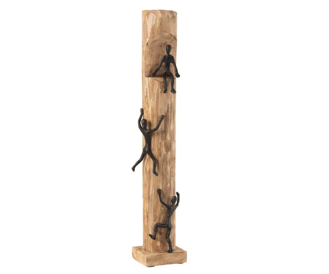 20805 figuur klimmers boomstam zwart Figuur klimmers boomstam zwart
