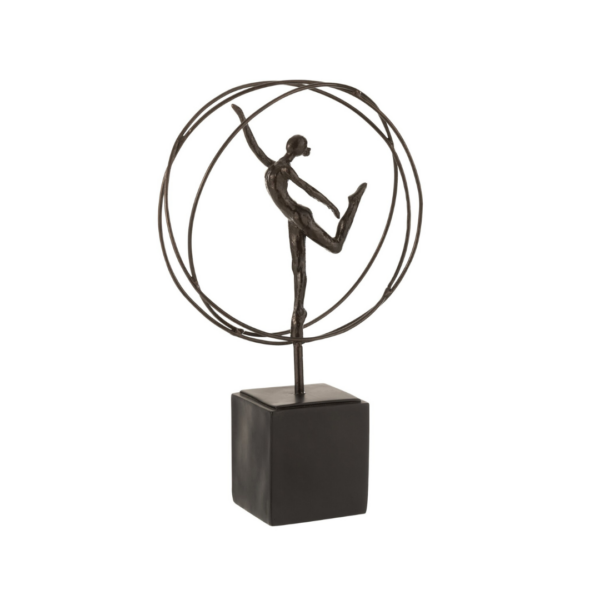 Gymnaste in cirkel donkerbruin