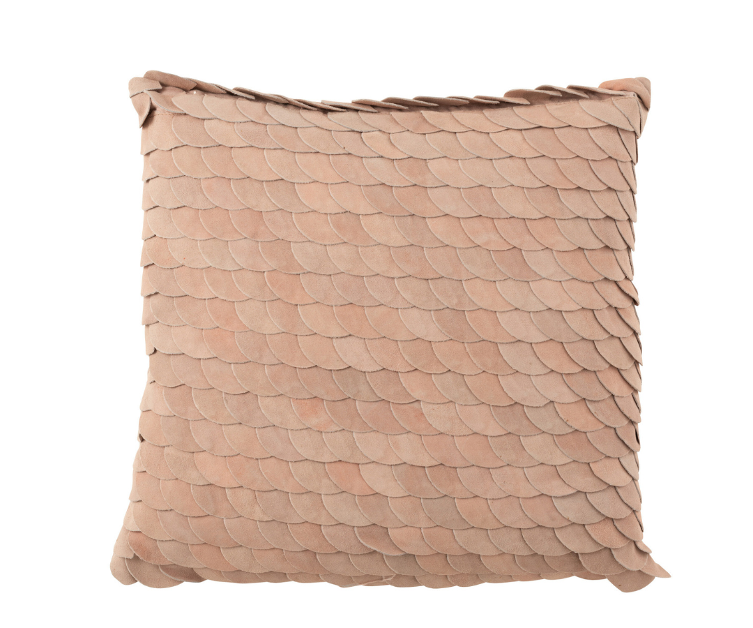 Kussen Scal Square Leder Pink