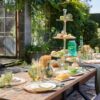 30914-C Vintage bruine houten tafel
