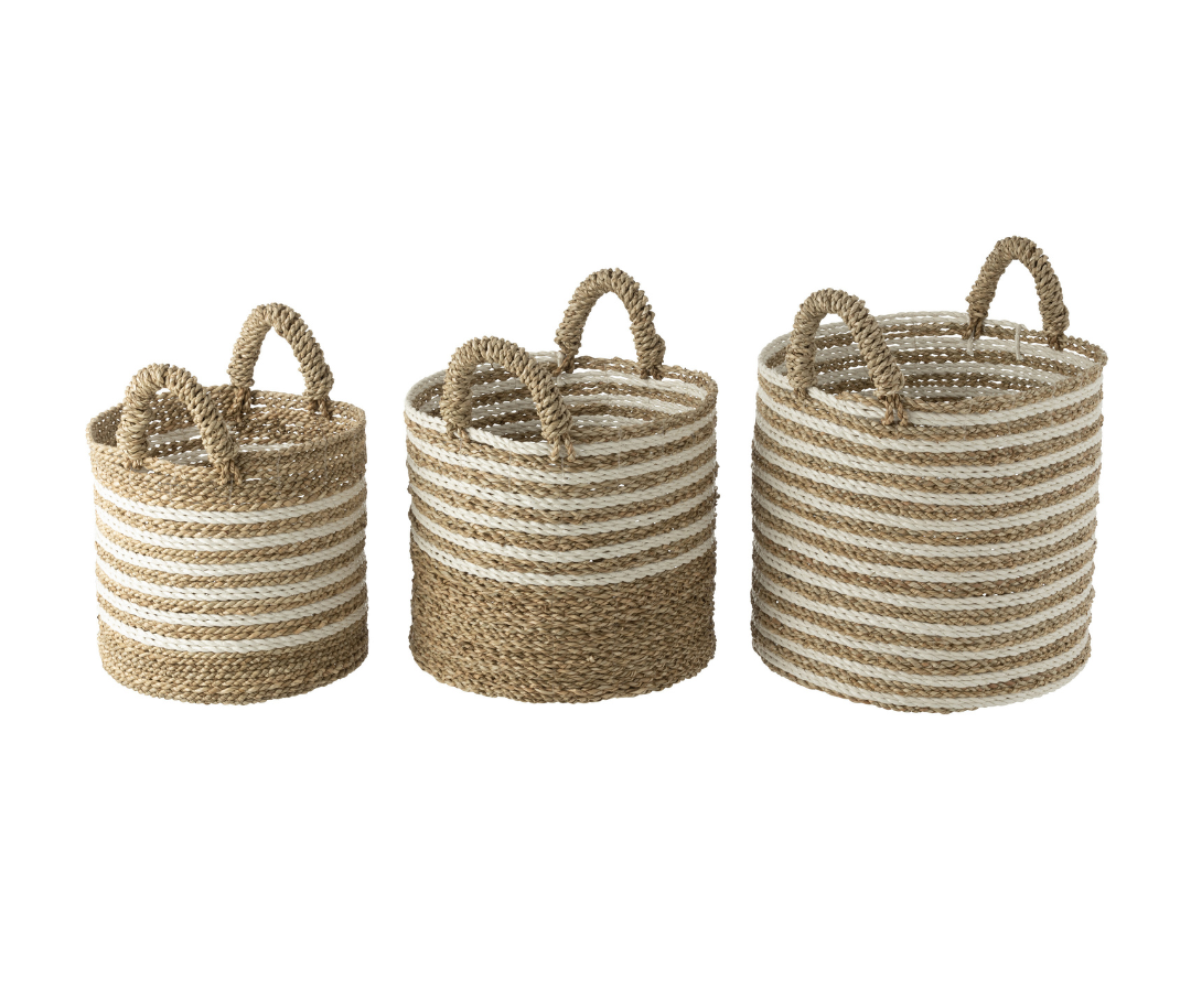 mandenset gestreept Raffia mandenset gestreept Raffia