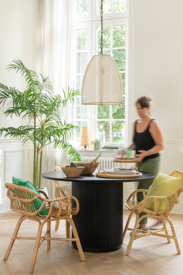 Eettafel Vincent mangohout zwart J-line