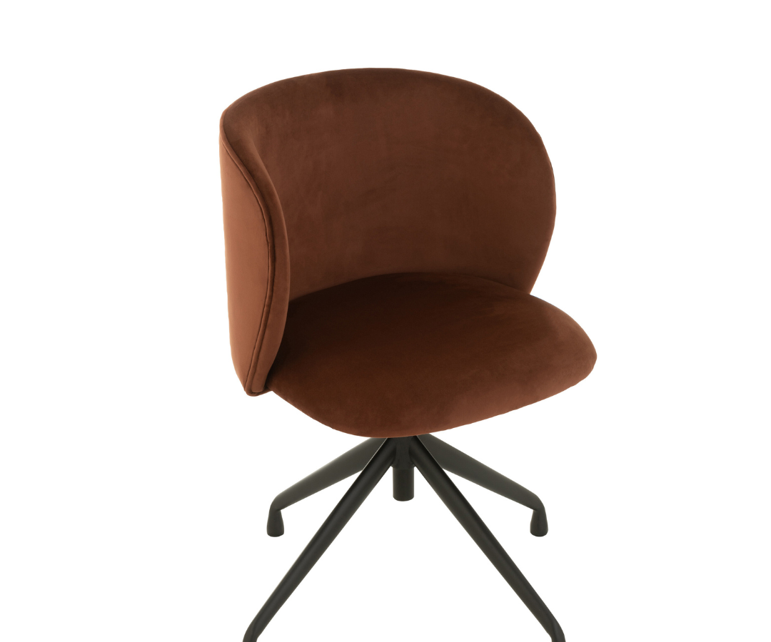Stoel turn up down donkerbruin