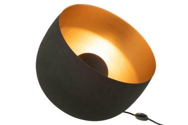 37181-2 Lamp Rond Chique Zwart /Goud Large