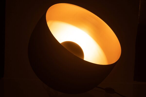 37181-3 Lamp Rond Chique Zwart /Goud Large