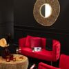 86077-A Ronde Salontafel Koraalpatroon Goud J-line