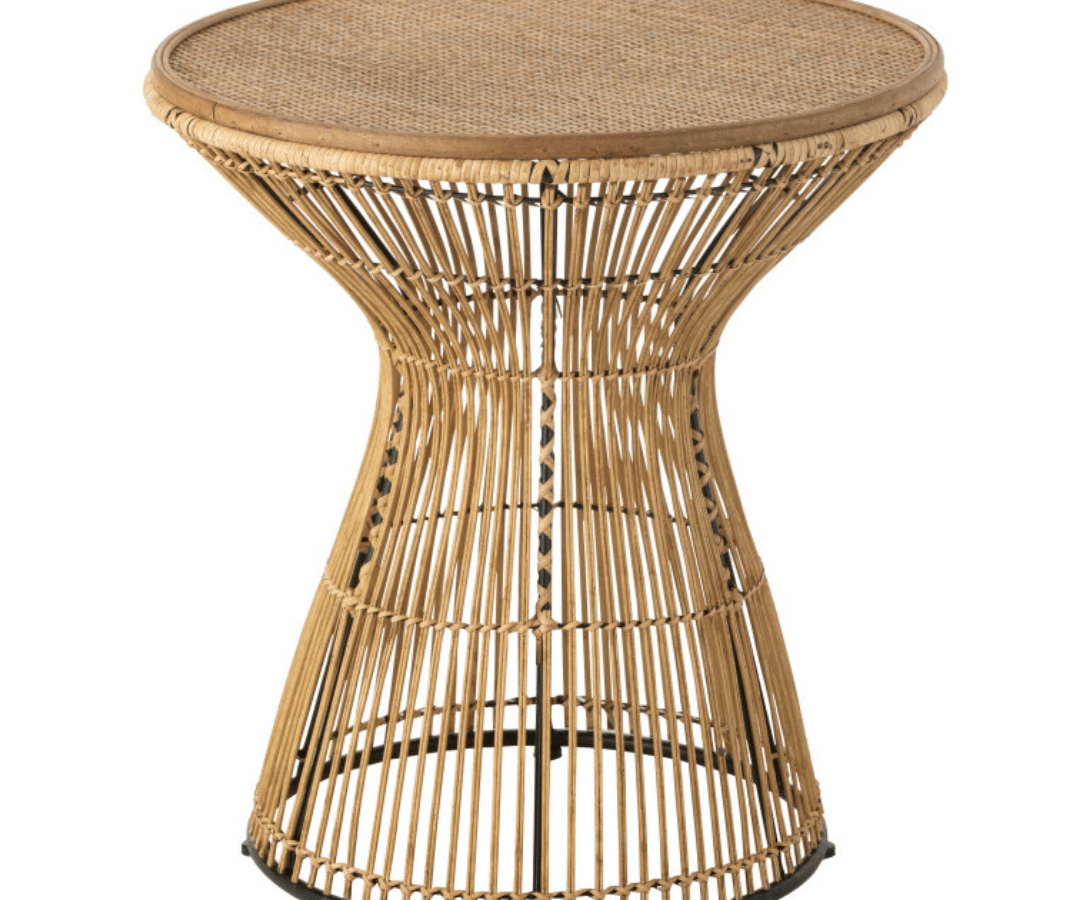 Bijzettafel Rond Rattan 33204 Bijzettafel Rond Rattan voor een gezellige, warme uitstraling in het interieur
