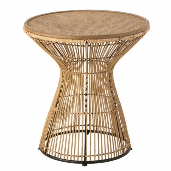 Bijzettafel Rond Rattan 33204 Bijzettafel Rond Rattan voor een gezellige, warme uitstraling in het interieur