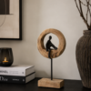 Figuur Denk Ring Laag Zwart