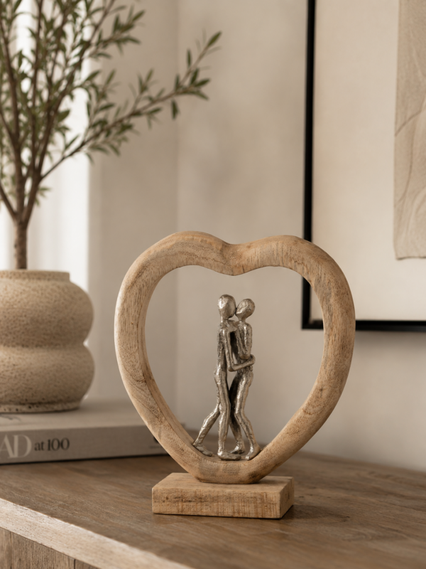 Figuur Koppel Mangohout:Aluminium 10893 Figuur Koppel Mangohout/Aluminium