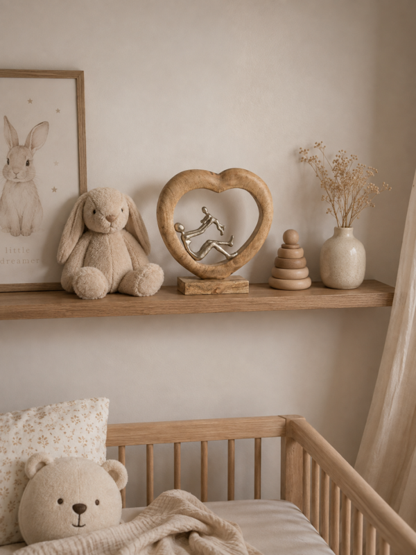 Mangohouten beeld Ouder met kind 10892 Mangohouten beeld Ouder met kind