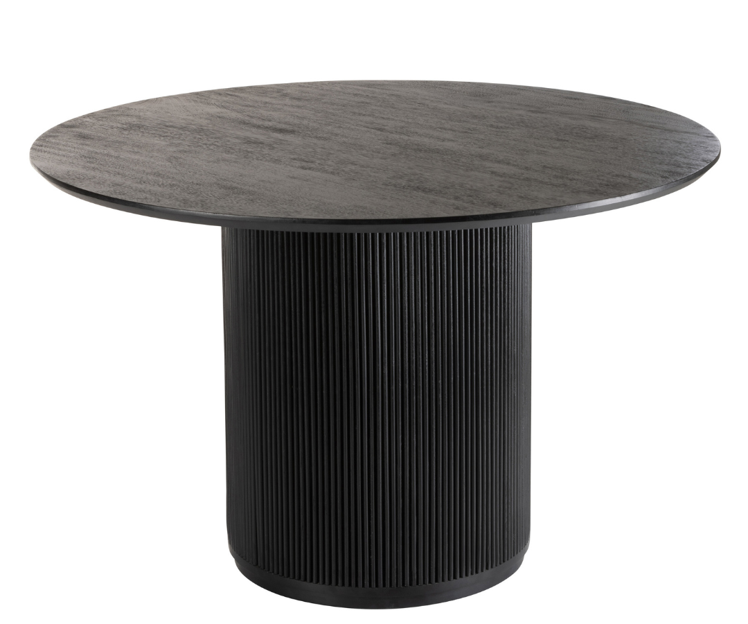 Eettafel Vincent mangohout zwart J-line Eettafel Vincent mangohout zwart J-line