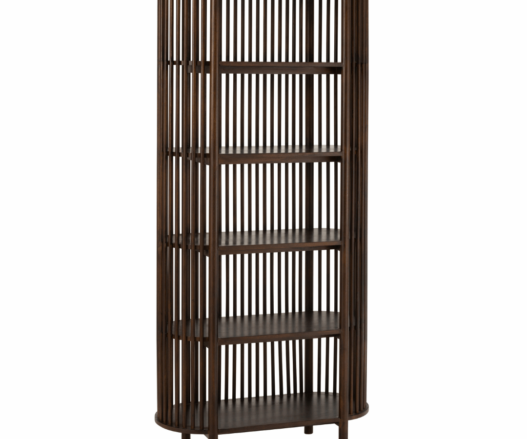 Wandkast Carry mangohout Donkerbruin is een stijlvolle toevoeging aan interieurs zoals Japandi of hotel-chic