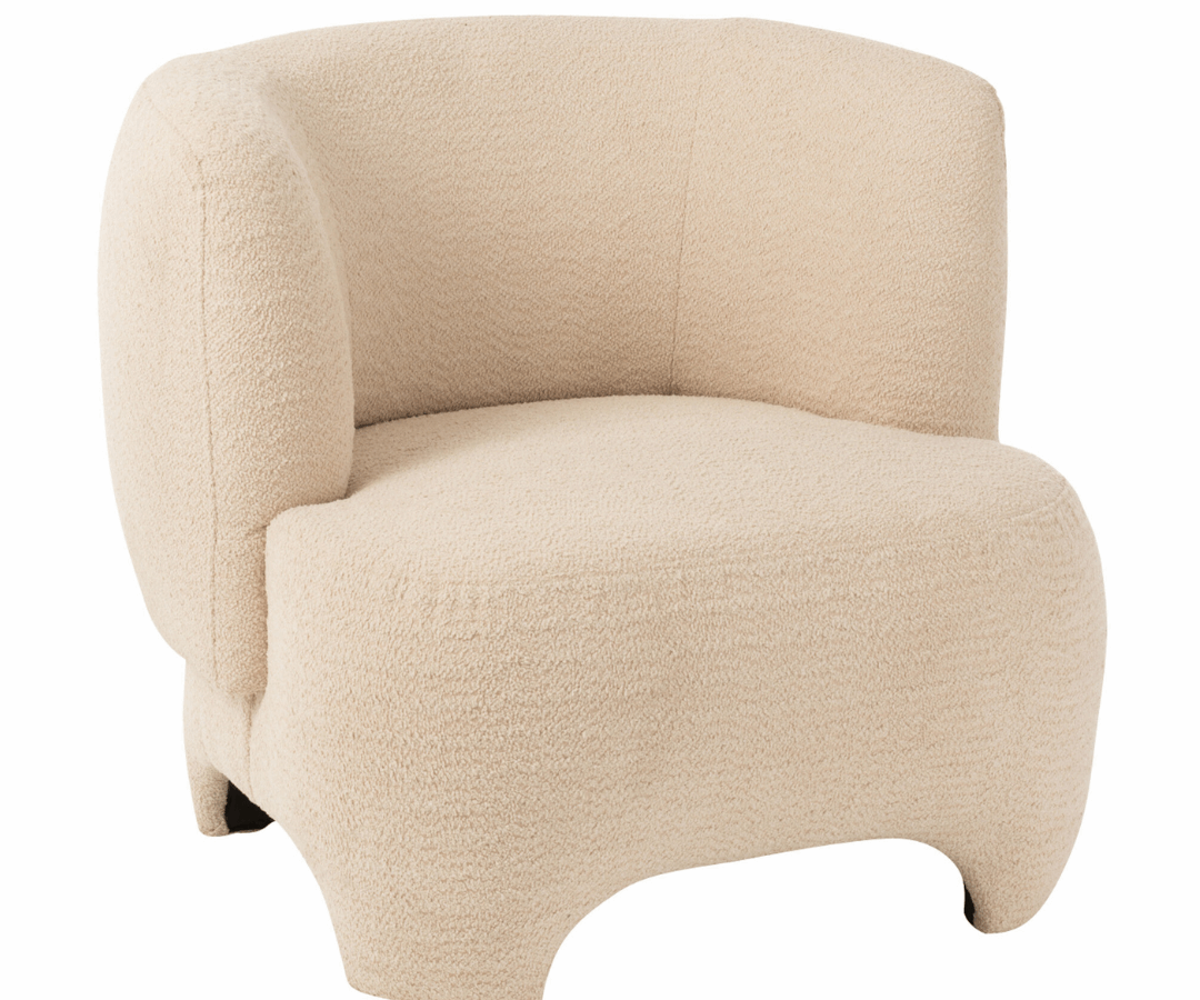 Stoel Poppy Bouclé Beige 38846 Stoel Poppy Bouclé Beige