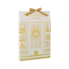 58747 Adventskalender 12 Geurkaarsen WitGoud J-line Adventskalender 12 Geurkaarsen in Wit/Goud | J-line