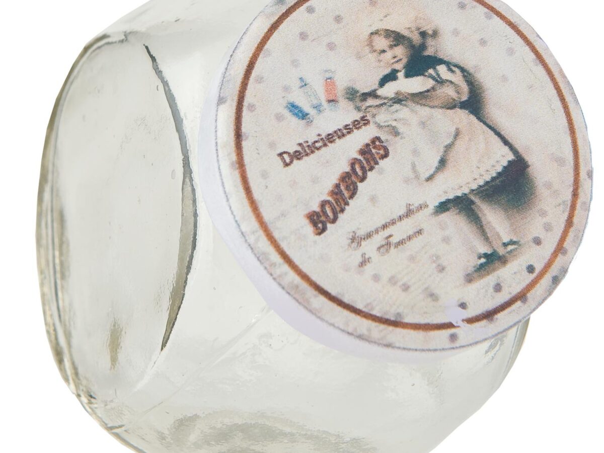 Glazen voorraadpotje met deksel delicieuses