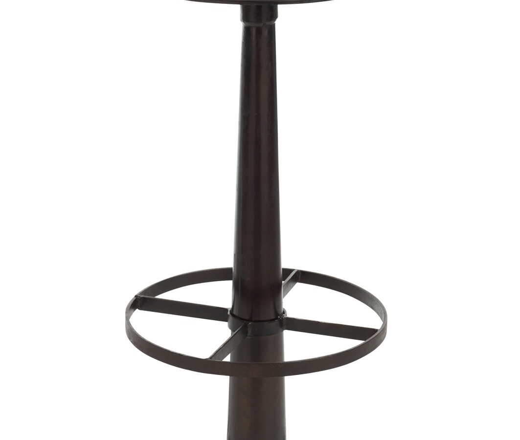 Barkruk zwart leder /Metaal