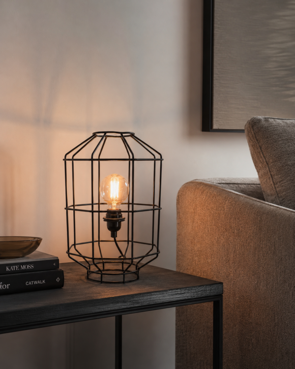 93788 Sfeer Zwarte Tafellamp Metaalframe S