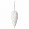 16950-24den Dennenappel hanger wit aardewerk Dennenappel Ornament Wit Aardewerk