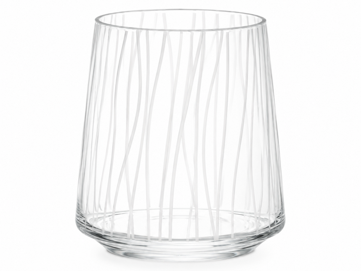 504 Glass tumbler verticale lijnen 10 cm