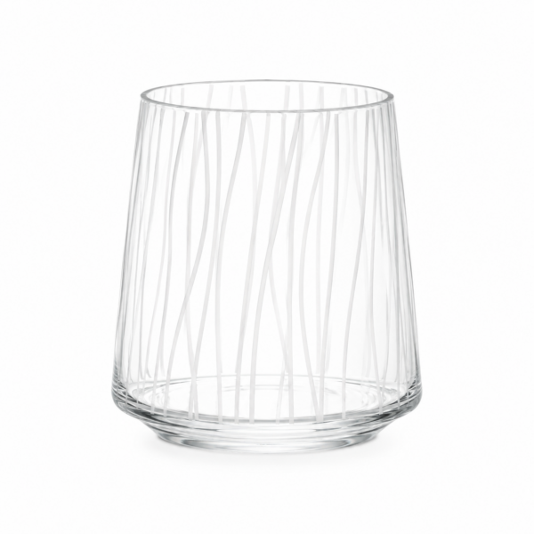 504 Glass tumbler verticale lijnen 10 cm