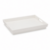 Dienblad /plateau wit  hout 42 x 47 x 7 cm