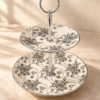 Etagere wit met zilveren rozen Etagère zilveren rozen
