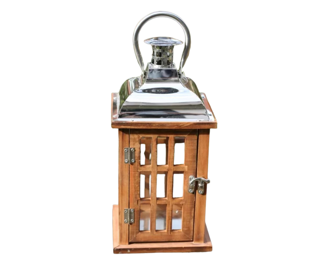 Houten Lantaarn Farol 606 Houten Lantaarn Farol 15 x 32 cm