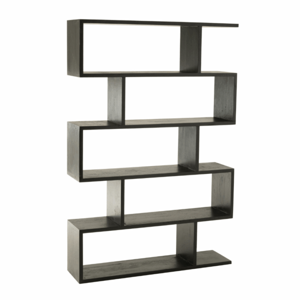 Boekenkast Listo Mangohout Mat Zwart