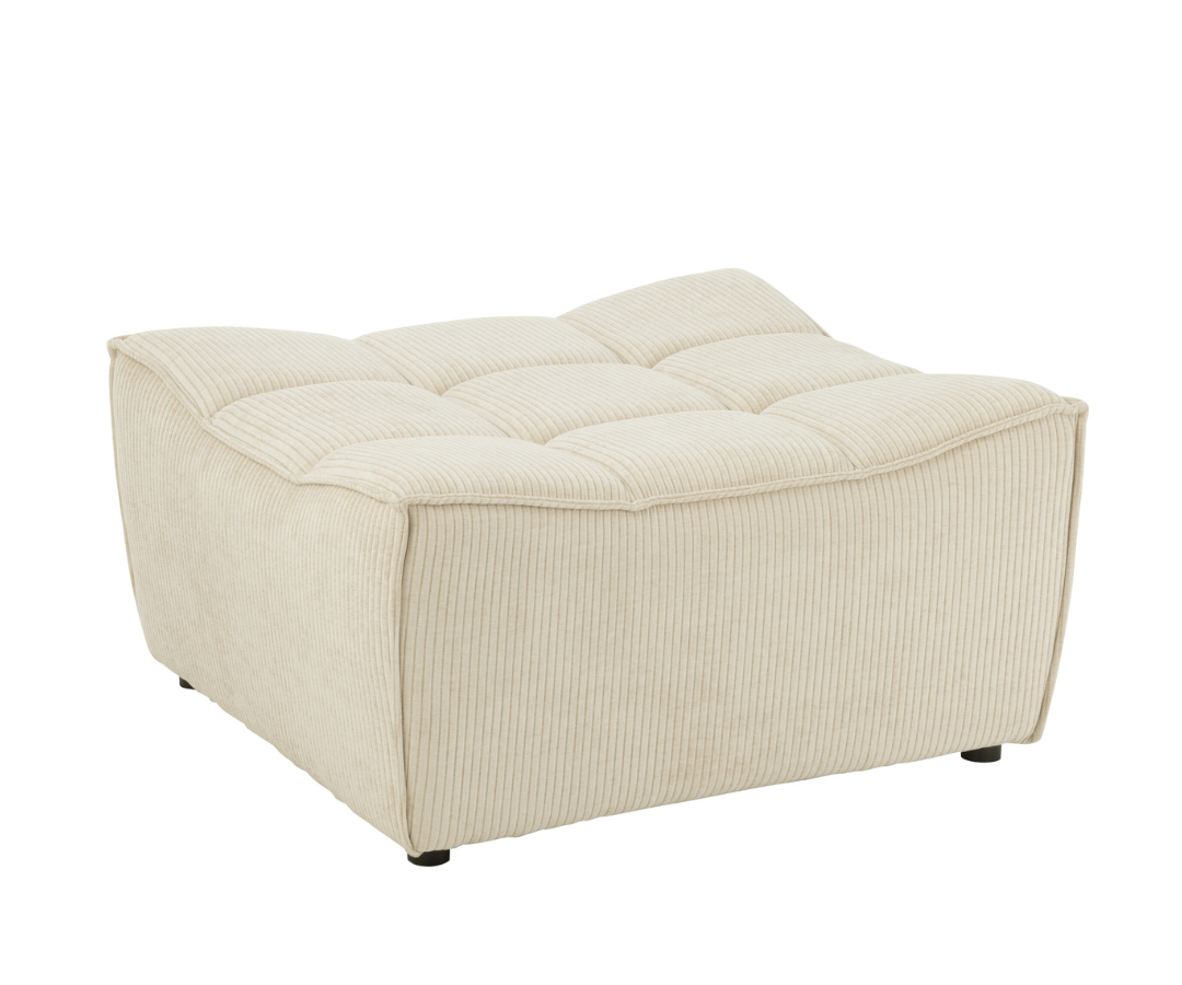 46044 Poef Grid Beige Poef Grid Beige