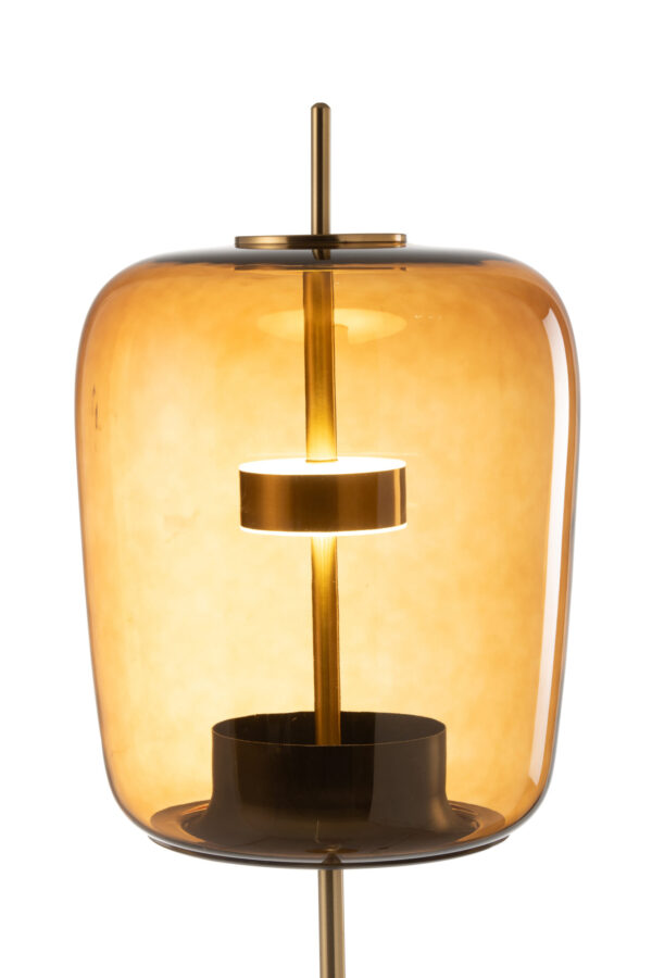 Vloerlamp LED Glas Bruin