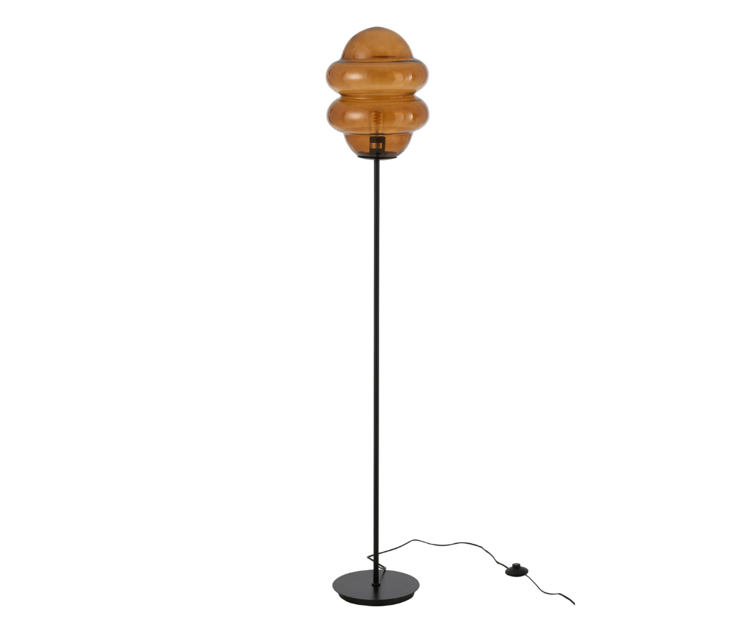 Vloerlamp Honinglepel Glas Bruin