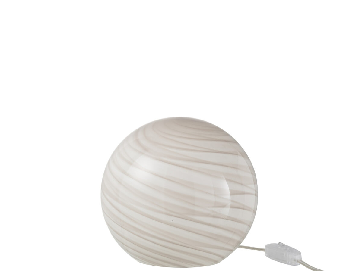 Lamp Dany Strepen Rond Glas Grijs Klein