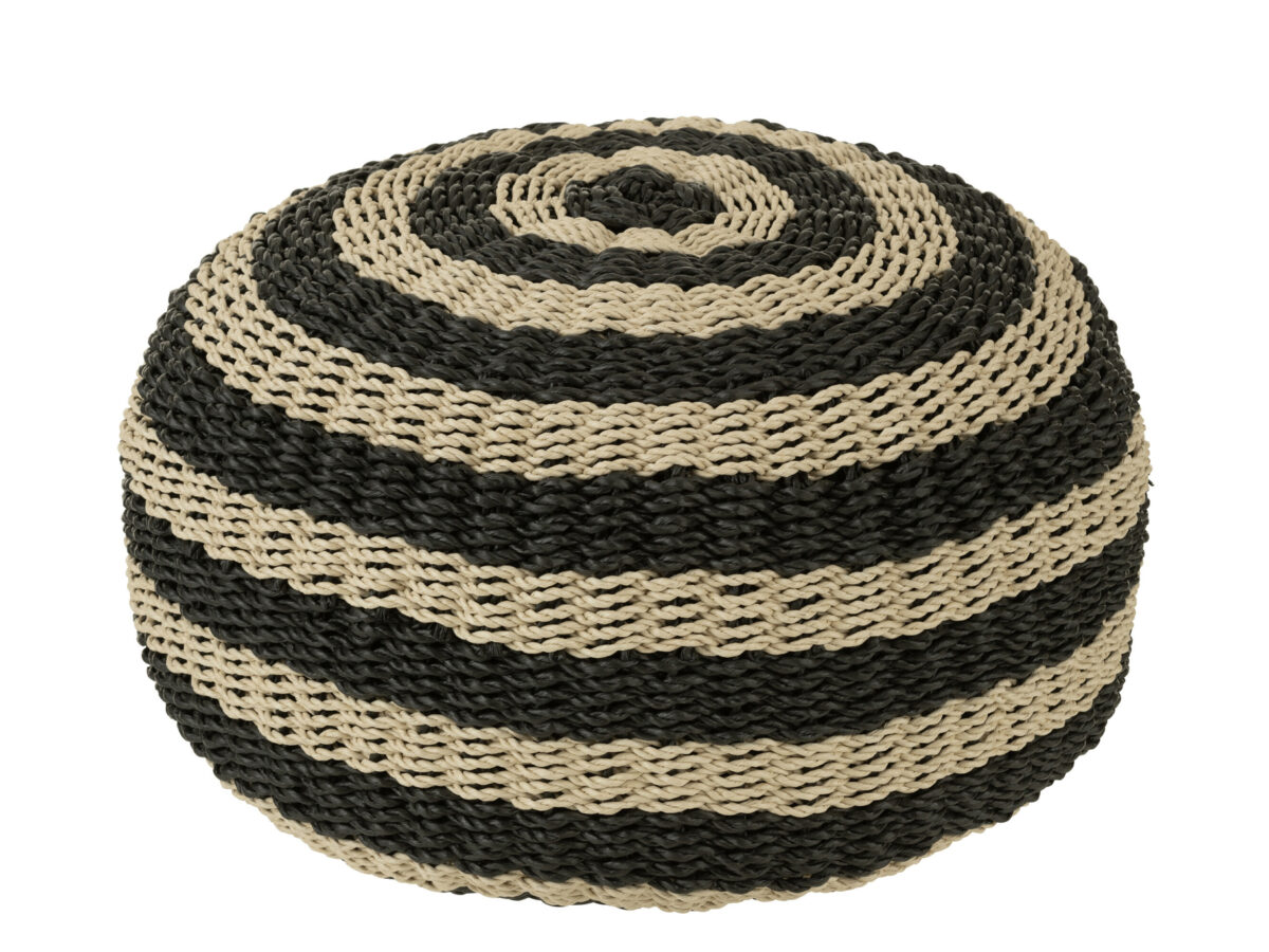 Poef Rond Geweven