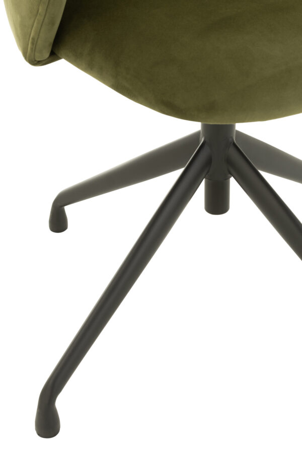 Stoel Turn Up/Down Fluweel Donkergroen