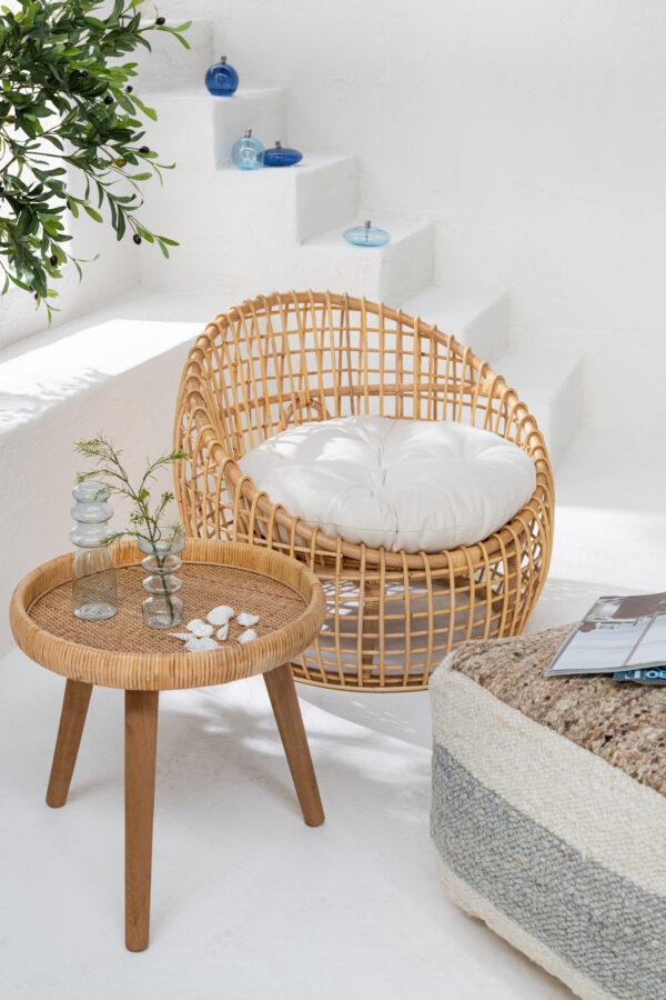 Loungestoel Lise + kussen Beige