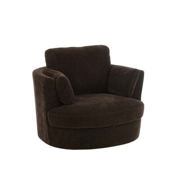 46064 Lounge stoel Swiv Donkerbruin Lounge Stoel Swiv Donkerbruin Draaibaar