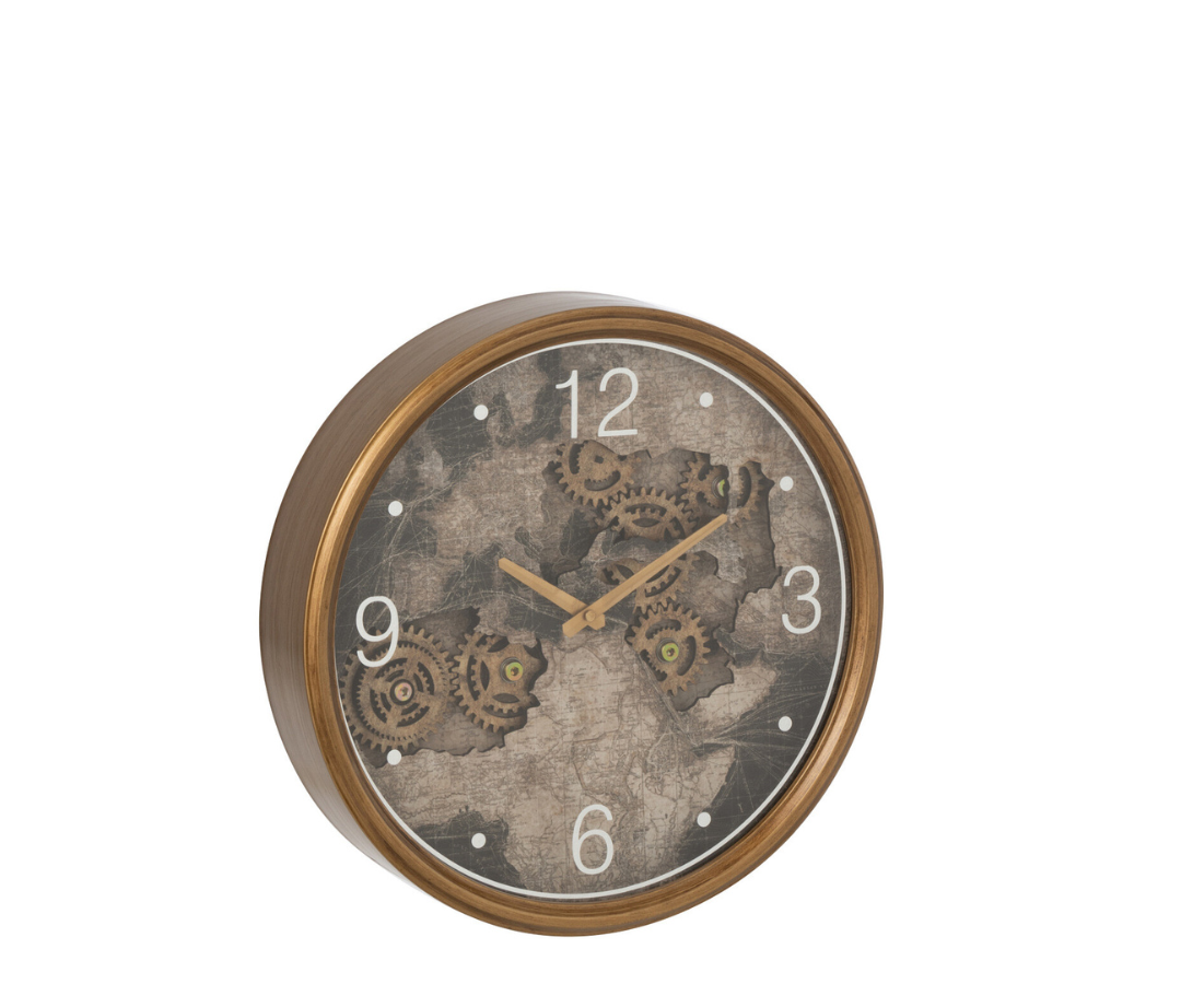 wandklok Europa goud small