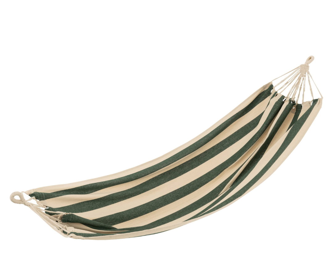 Gestreepte Hangmat Groen/Beige