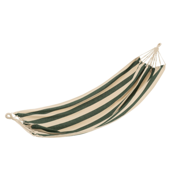 51608 Gestreepte Hangmat GroenBeige Gestreepte Hangmat Groen/Beige
