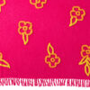 51884-2 Plaid bloemen katoen roze +oranje/geel