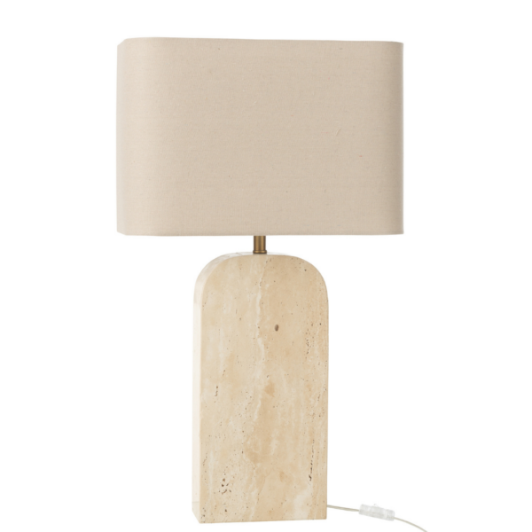 Tafellamp Travertin Beige J-line