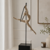 Decoratief Beeld Gymnaste Hoepel beige:zwart 50135 Decoratief Beeld Gymnaste Hoepel beige/zwart