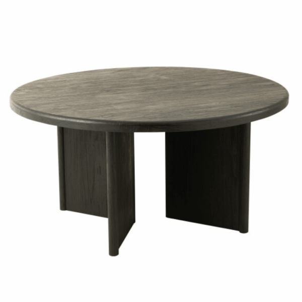 Eettafel Lio teakhout Ø150 cm Zwart 43744 Eettafel Lio teakhout Ø150 cm Zwart is een prachtige, tijdloze eettafel voor wie zoekt naar een moderne eettafel thuis