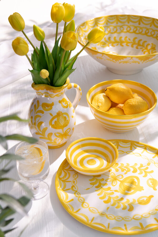 Lebrillo kom Granada keramiek wit/geel